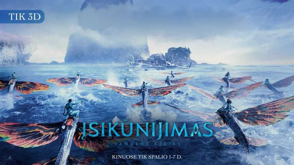 3D Įsikūnijimas: vandens kelias, 2022 (Avatar: The Way Of Water)
