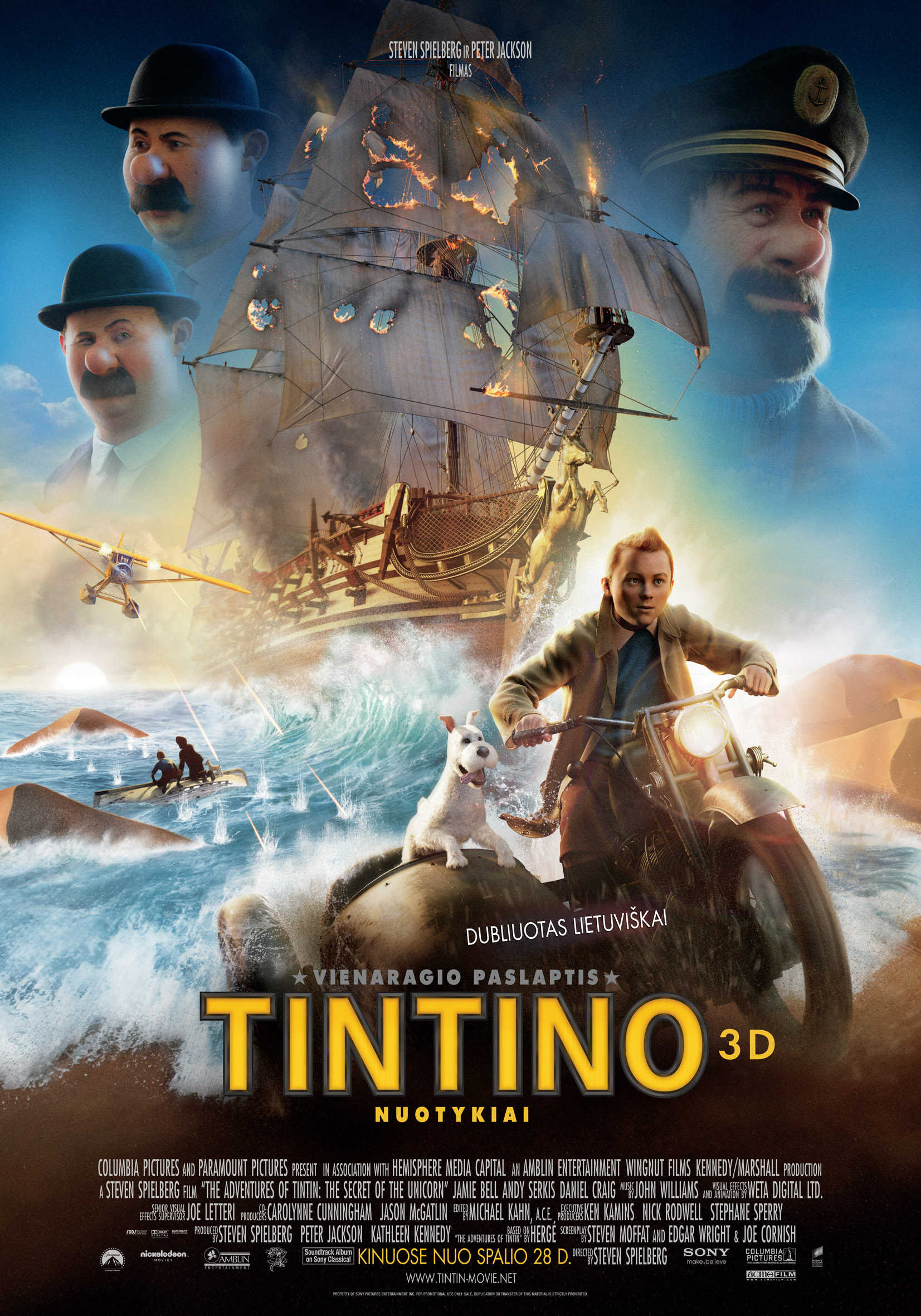 Tintino nuotykiai. Vienaragio paslaptis 3D