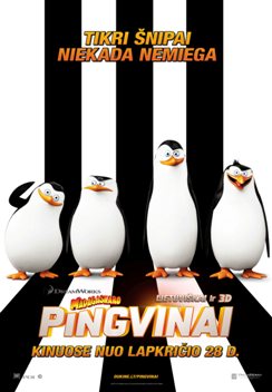Madagaskaro pingvinai 2D