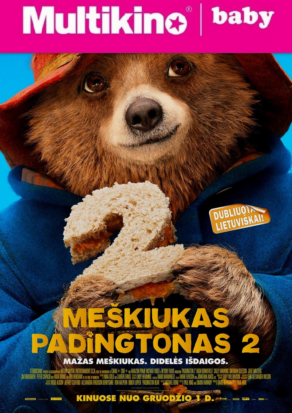 MultiBabyKino: Meškiukas Padingtonas 2 (Paddington 2)