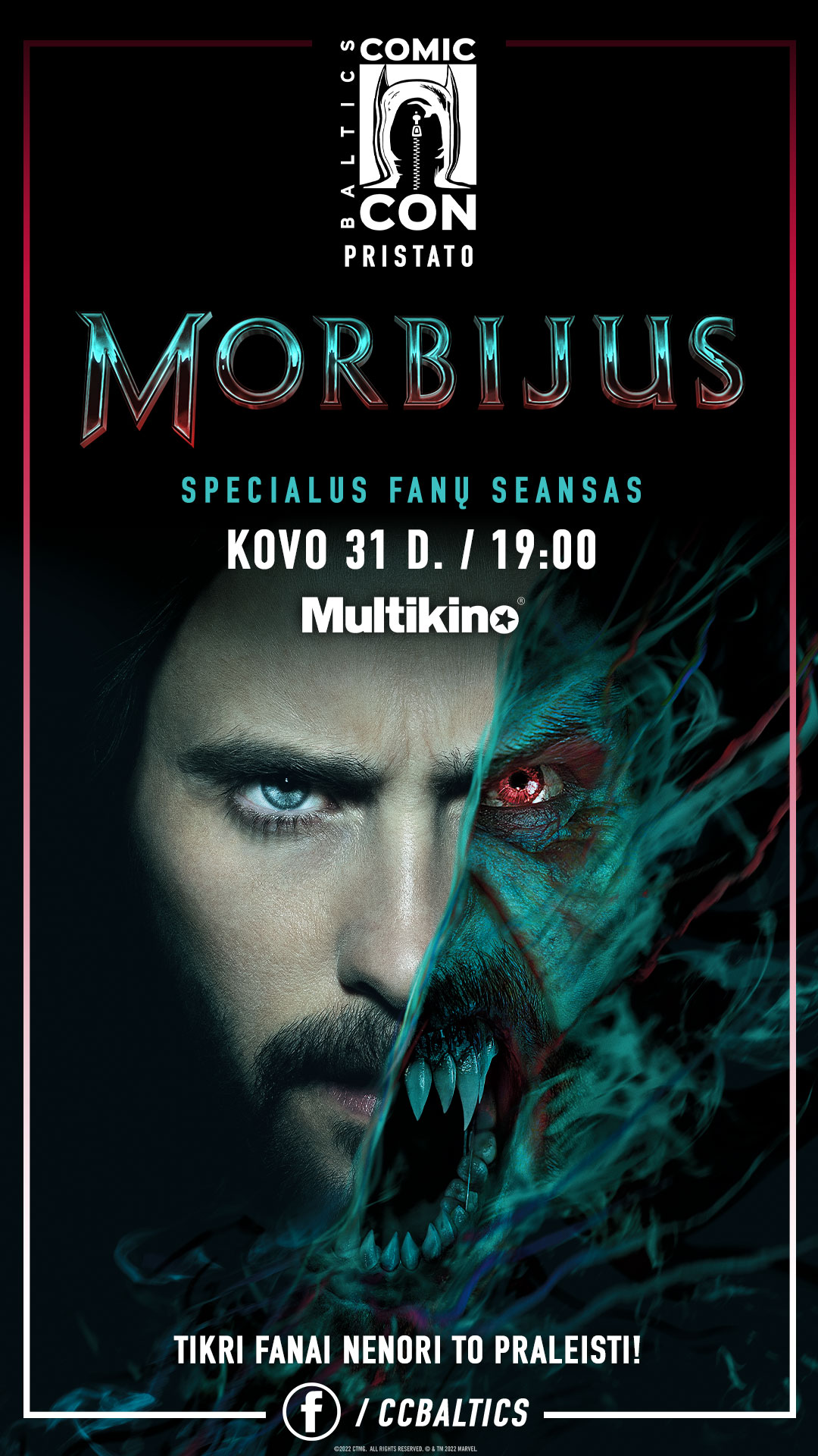 Comic Con Baltics premjera Morbijus (Comic Con Baltics Premiere Morbius)