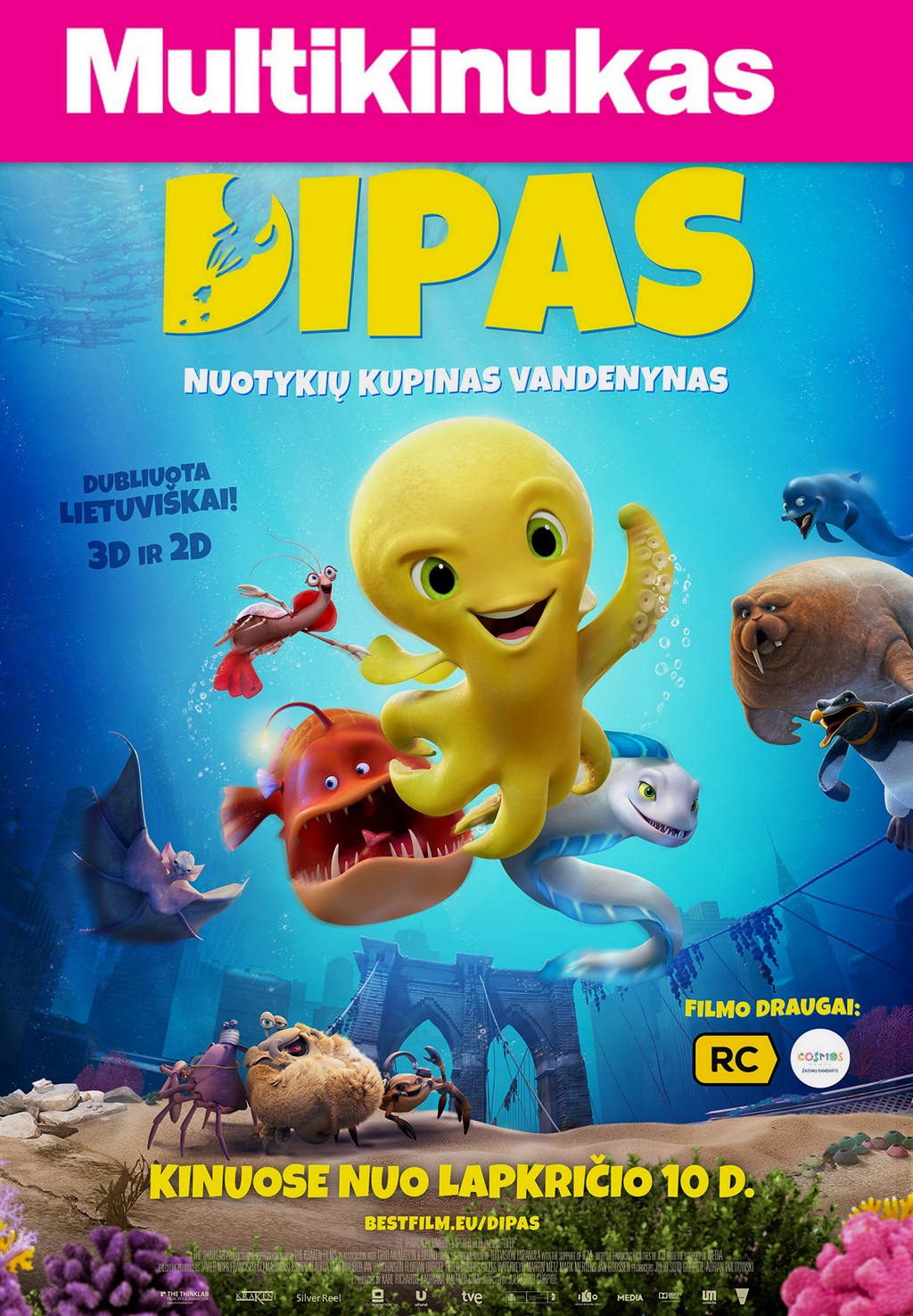 Multikinukas: Aštuonkojis Dipas (Deep)