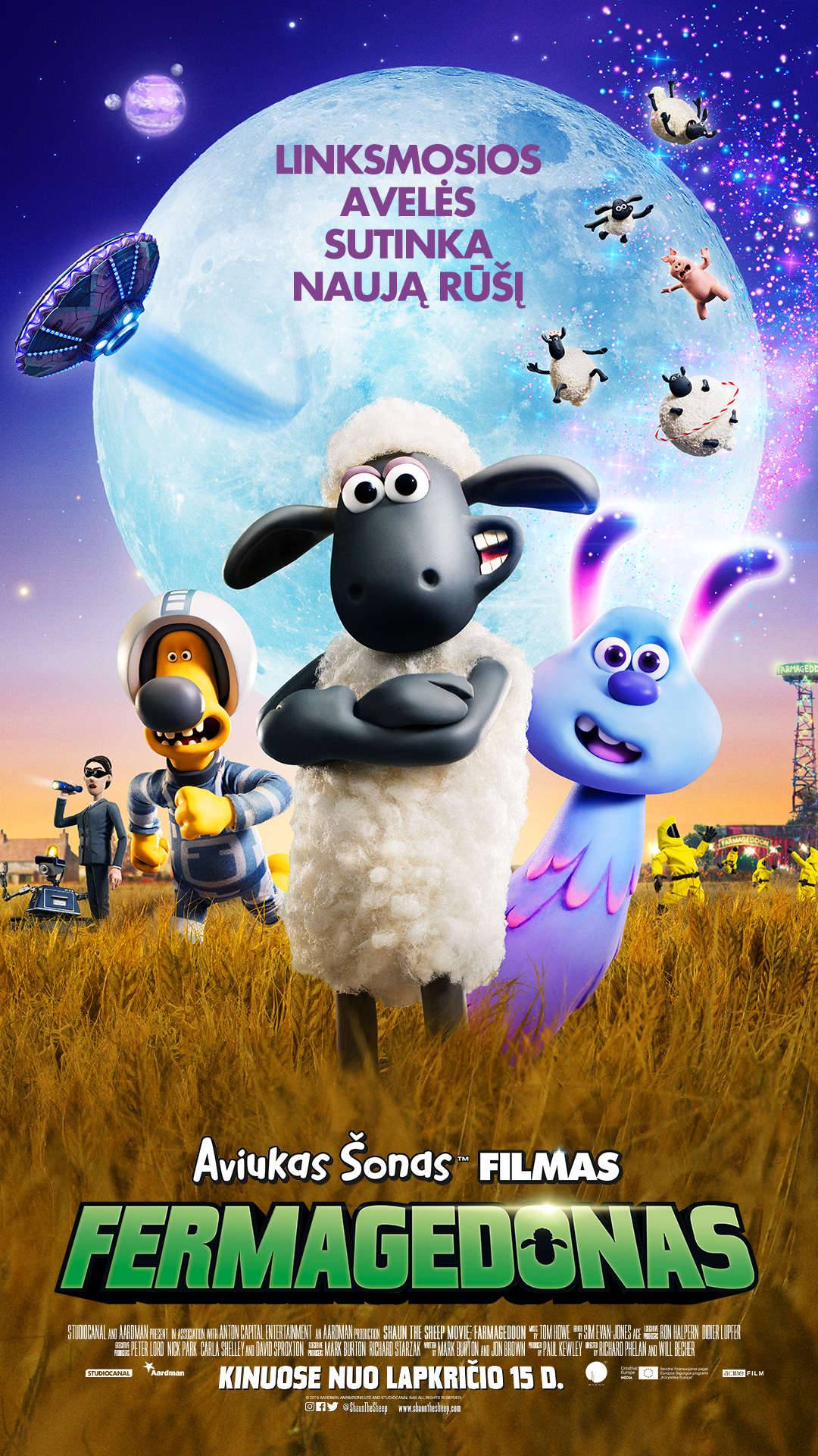 AVIUKO ŠONO FILMAS. FARMAGEDOINAS (Shaun the Sheep Movie: Farmageddon)