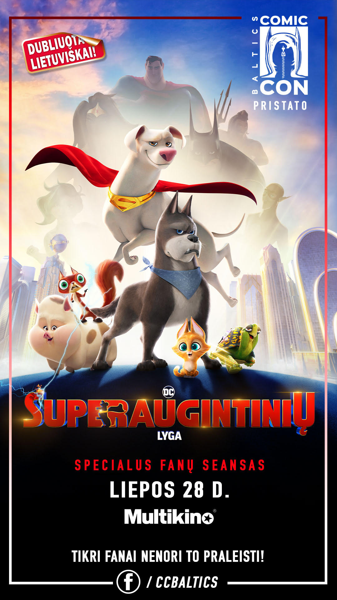 Comic Con Baltics premjera DC Superaugintinių lyga (Comic Con Baltics Premiere DC League of Super-Pets)